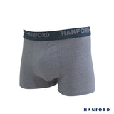 Hanford Men Cotton w/ Spandex Boxer Briefs Zach - Silver Filigree (Single Pack)