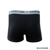 Hanford Men Cotton w/ Spandex Boxer Briefs Blake - Black (Single Pack)