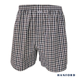 Hanford Men 100% Premium Cotton Woven Boxer Shorts Mosaic - Checkered (1PC/SinglePack)
