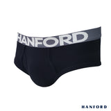 Hanford Men Premium Ribbed Cotton Modern Hipster Briefs w/ Fly Opening Braxton - Assorted Colors (3in1 Pack)