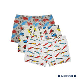 Hanford Kids/Teens Cotton Hipster Inside Garter Boxer Briefs Speed - Assorted (3in1 Pack)