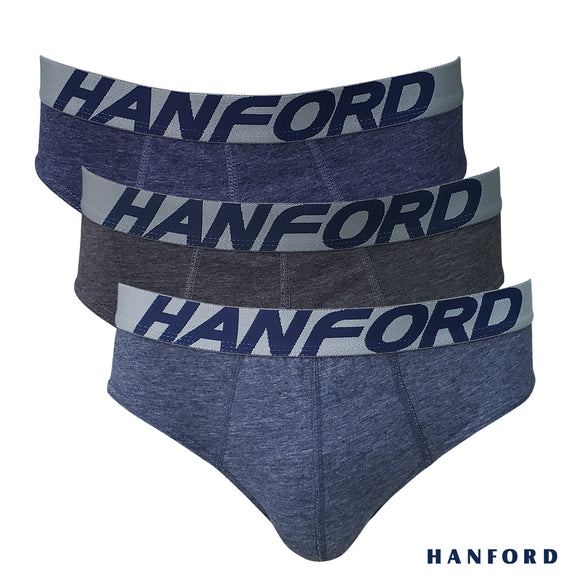 Hanford Men Regular Cotton Briefs Agean - Assorted Colors (3in1 Pack)