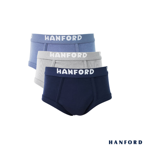 Hanford Kids/Teens Premium Ribbed Cotton Hipster Briefs Echo - Assorted Colors (3in1 Pack)