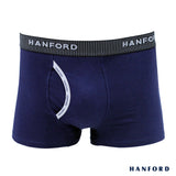 Hanford Men Cotton w/ Spandex Boxer Briefs w/ Fly Opening Fenton - Navy Blazer (Single Pack)