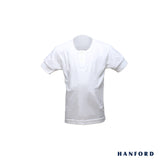 Hanford Kids Camisa Cotton Single Jersey Short Sleeves Shirt - White (Single Pack)