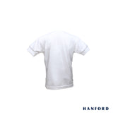 Hanford Kids Camisa Cotton Single Jersey Short Sleeves Shirt - White (Single Pack)