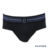 Hanford Athletic Men Cotton w/ Spandex Supporter Briefs - Black (Single Pack)