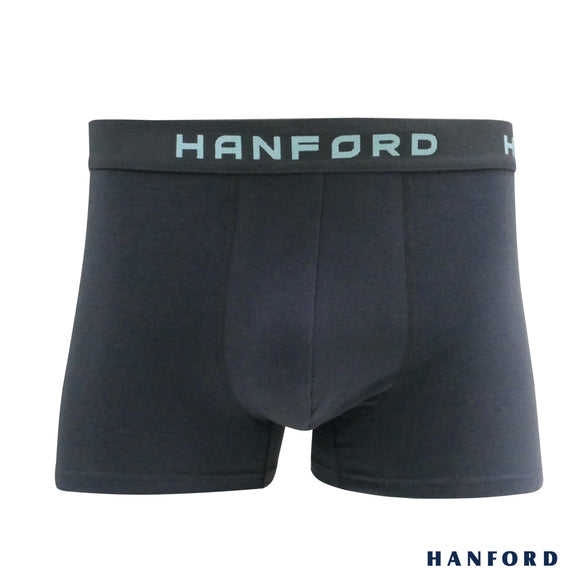 Hanford Men Cotton w/ Spandex Boxer Briefs Ozzy - Iron Gate/Limphet Shell Logo (Single Pack)