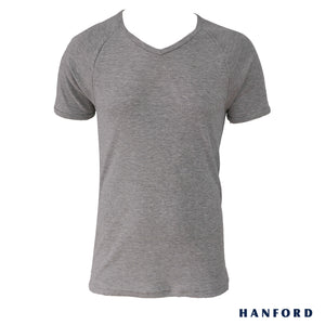 Hanford Men V-Neck Cotton Muscle Fitted Shirt Vertex Titus - Acid Gray (Single Pack)