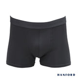 Hanford Men Quick Dry Travel Fitness Boxer Briefs - Forged Iron/Navy Blazer (2in1 Pack)