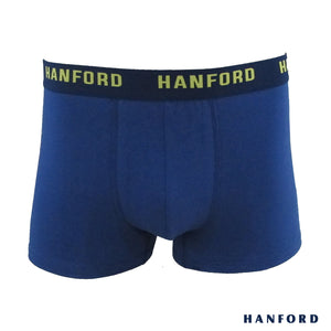 Hanford Men Cotton w/ Spandex Boxer Briefs Kayden - Navy Peony (Single Pack)