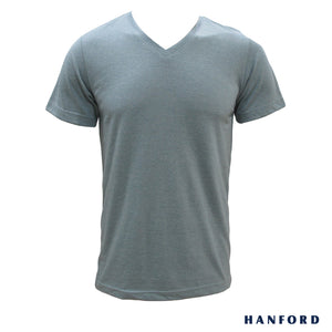 Hanford Men/Teens V-Neck Shirt Modern Fit Short Sleeves - Mallard Green (1PC/SinglePack)