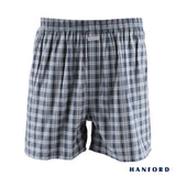 Hanford Men 100% Cotton Woven Boxer Shorts - Checkered SETJ (1PC/SinglePack)