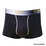 Hanford iCE Men Viscose w/ Spandex Boxer Briefs w/ Pouch Contrast Stitch Levi - Black (Single Pack)