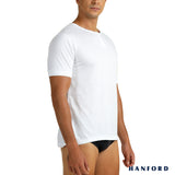 Hanford Men Camisa Cotton Modern Fit Short Sleeves Shirt - White (Single Pack)
