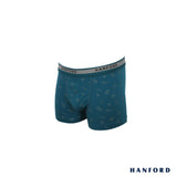Hanford Kids/Teens Cotton w/ Spandex Boxer Briefs - Whiz Print/Shaded Spruce (Single Pack)