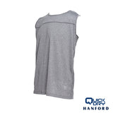 Hanford Athletic Men Pro Cool 2.0 R-Neck Sports Training Sleeveless Shirt - Gray Melange (SinglePack)