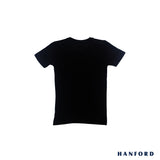 Hanford Kids/Teens 100% Cotton R-Neck Short Sleeves Shirt - Black (Single Pack)