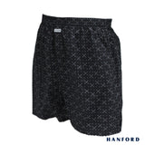 Hanford Men 100% Premium Cotton Woven Boxer Shorts Snape - Sword Print/Black (SinglePack)