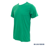 Hanford Men/Teens R-Neck Cotton Modern Fit Short Sleeves Shirt - Island Green (SinglePack)