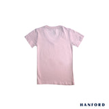 Hanford Kids/Teens 100% Cotton V-Neck Short Sleeves Shirt - Lt. Pink (Single Pack)