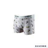 Hanford Kids/Teens Cotton w/ Spandex Boxer Briefs - Truck Print/Silver Gray (Single Pack)