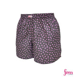 Fem by Hanford Ladies Women 100% Premium Cotton Woven Comfy Sleep Lounge Boxer Shorts Stripe FW6 (1PC)