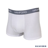 Hanford Men Cotton w/ Spandex Boxer Briefs Aleo - White (Single Pack)