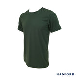 Hanford Men/Teens R-Neck Cotton Modern Fit Short Sleeves Shirt - Jungle Green (SinglePack)