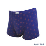 Hanford Men Cotton w/ Spandex Boxer Briefs Axle Collection - Blue (2in1 Pack)