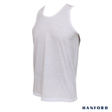 Hanford Men Regular Cotton Single Jersey Tank Ryden - White (Single Pack)