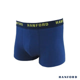 Hanford Men Cotton w/ Spandex Boxer Briefs Kayden - Navy Peony (Single Pack)