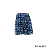Hanford Kids/Teens 100% Cotton Woven Shorts Monstera - Monstera Print/Gibraltar Sea (SinglePack)