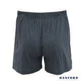 Hanford Men Premium Cotton Knit Lounge/Sleep/Boxer Shorts - Tyler/Dark Shadow (Single Pack)