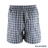 Hanford Men 100% Cotton Woven Boxer Shorts - Checkered SETJ (1PC/SinglePack)