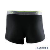 Hanford iCE Men Viscose w/ Spandex Boxer Briefs - Jet Black/Lime (Single Pack)