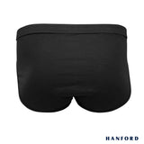 Hanford Men Regular Cotton Briefs Inside Garter V313 - Black (3in1 Pack)