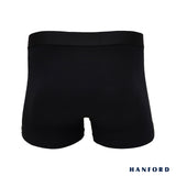 Hanford Men Cotton w/ Spandex Boxer Briefs Neon Collection Radian -Black/Blue Logo (Single Pack)