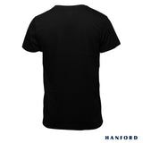 Hanford Men/Teens R-Neck Cotton Modern Fit Short Sleeves Shirt - Black (SinglePack)