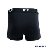 Hanford iCE Men CIRC Aircool Viscose w/ Spandex w/ Mesh Pouch Boxer Briefs - Black (Single Pack)