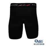 Hanford Athletic Men Pro Cool 2.0 Quick Dry Compression Knee Length - Black/Red Line (Single Pack)