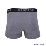Hanford Men Cotton w/ Spandex Boxer Briefs Skyler - Azure Melange (Single Pack)
