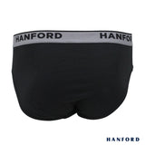 Hanford Men Regular Cotton Briefs Boston - Black (3in1 Pack)