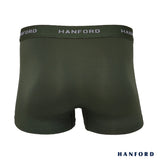 Hanford Men Quick Dry Travel Fitness Boxer Briefs - Black & Duffel Green (2in1 Pack)