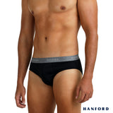 Hanford Men Regular Cotton Briefs Arcadia - Black (3in1 Pack)
