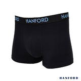 Hanford Men Cotton w/ Spandex Boxer Briefs Eclipse Collection - Gray/Black (2in1 Pack)
