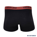Hanford Men Cotton w/ Spandex Boxer Briefs Earth02 Collection - Gray/Black (2in1 Pack)