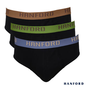 Hanford Men Regular Cotton Briefs Earth01 Collection - Assorted (3in1 Pack)