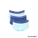 Hanford Kids/Teens Premium Ribbed Cotton Hipster Briefs Skipper - Assorted (3in1 Pack)
