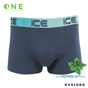 Hanford iCE Men O.N.E. Collection Peppermint w/ Modal Spandex Boxer Briefs - Turbulence(Single Pack)
